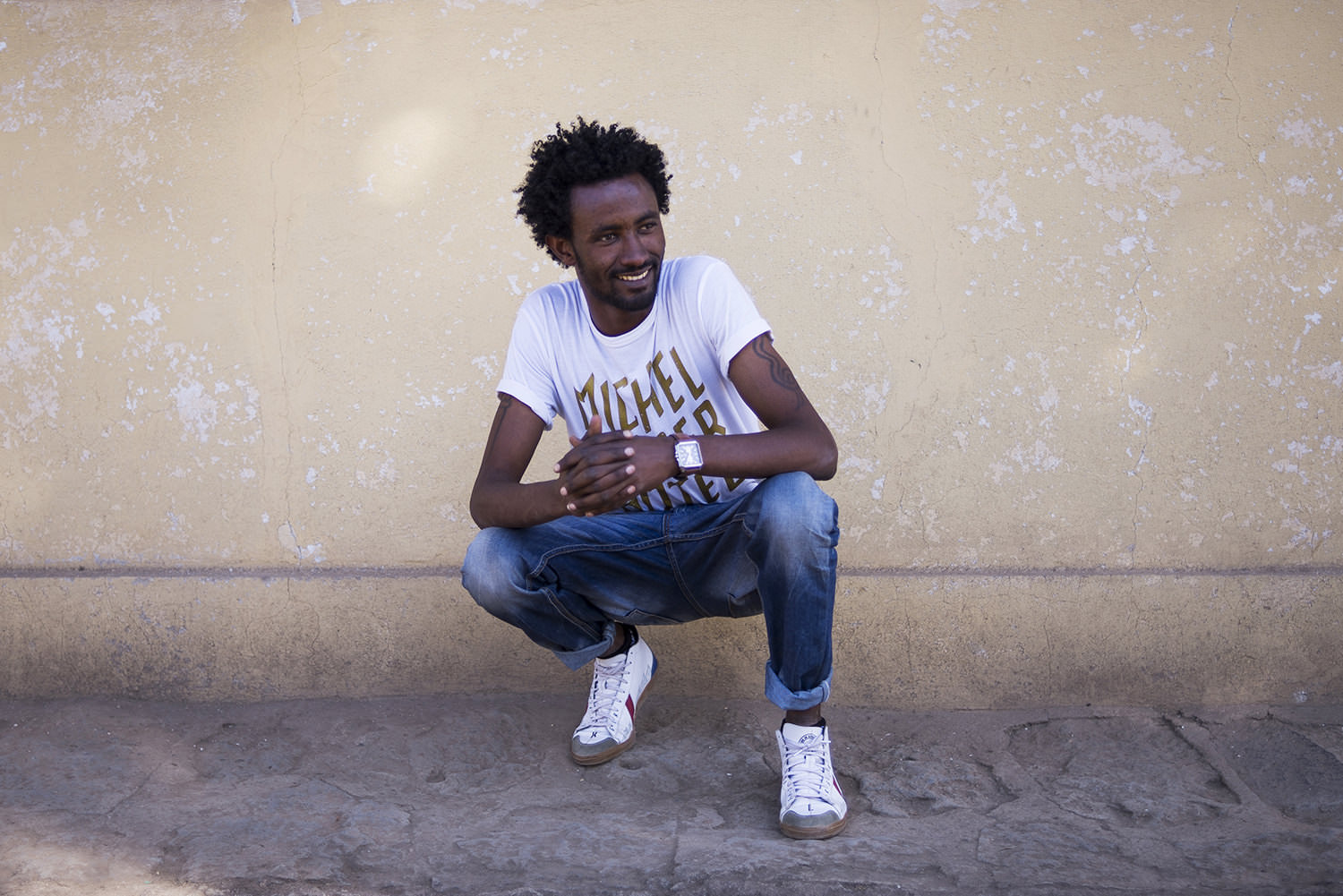 Zola from the factory models our shoes